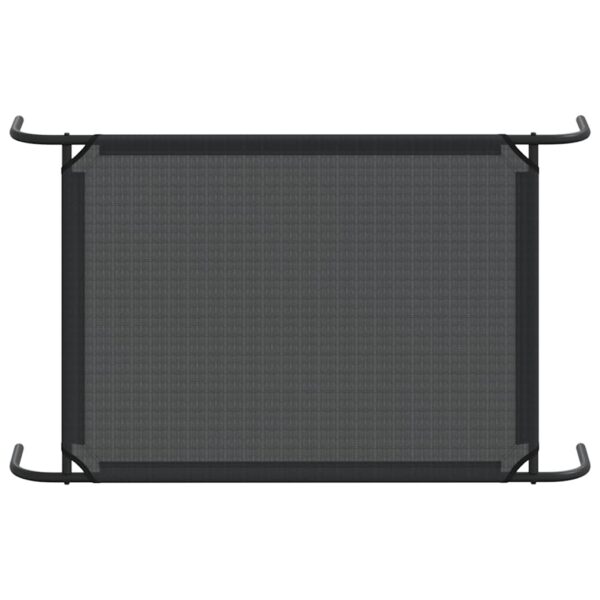 vidaXL Elevated Dog Bed Black L Textilene - Image 6