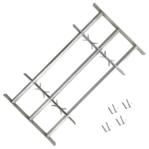 vidaXL Adjustable Security Grille for Windows with 3 Crossbars 1000-1500 mm
