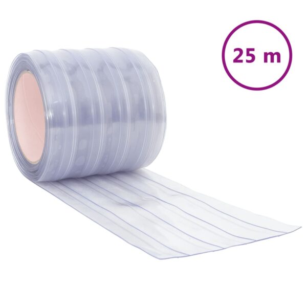 vidaXL Door Curtain Transparent 200 mmx1.6 mm 25 m PVC - Image 2