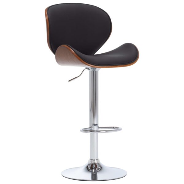 vidaXL Bar Stool Black Faux Leather - Image 1