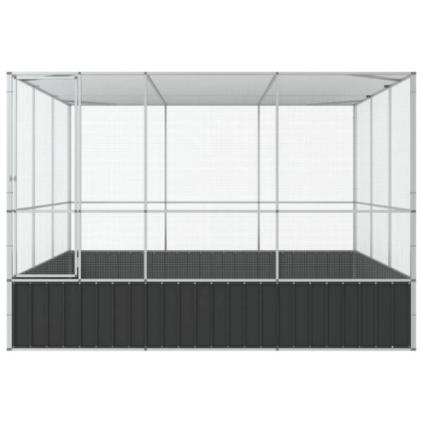 vidaXL Aviary Silver 311x307x212 cm Steel - Image 4