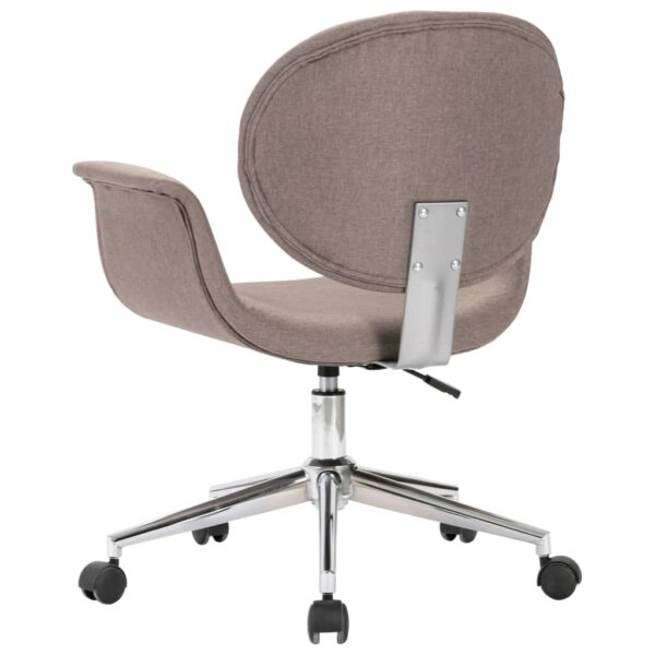 vidaXL Swivel Office Chair Taupe Fabric - Image 5