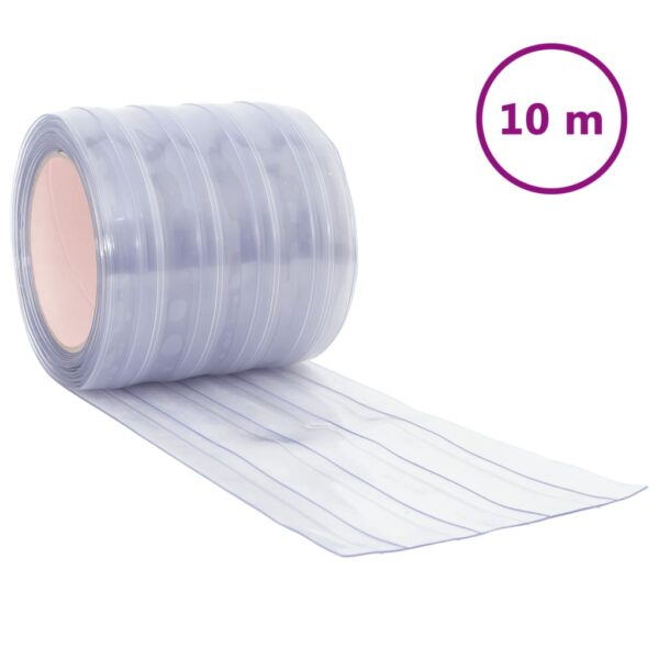 vidaXL Door Curtain Transparent 200 mmx1.6 mm 10 m PVC - Image 2
