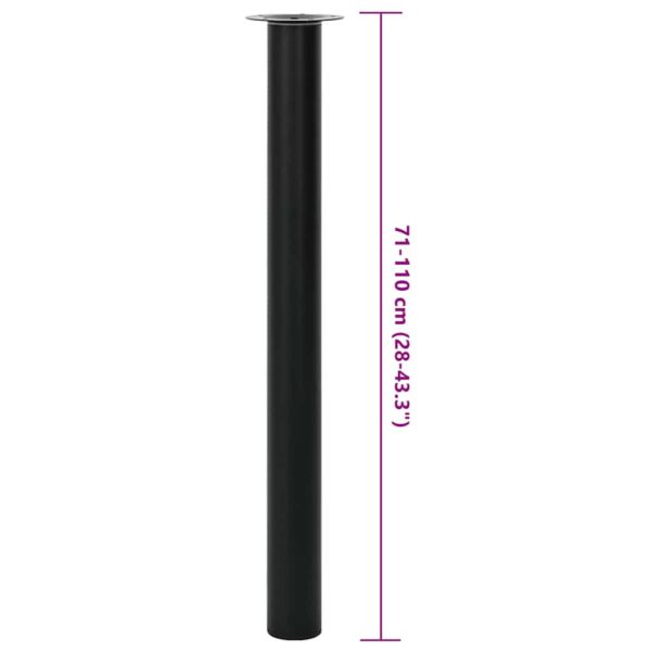 vidaXL Telescopic Table Legs 2 pcs Black 710 mm-1100 mm - Image 7