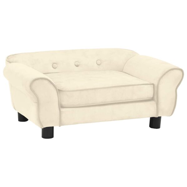 vidaXL Dog Sofa Cream 72x45x30 cm Plush - Image 1