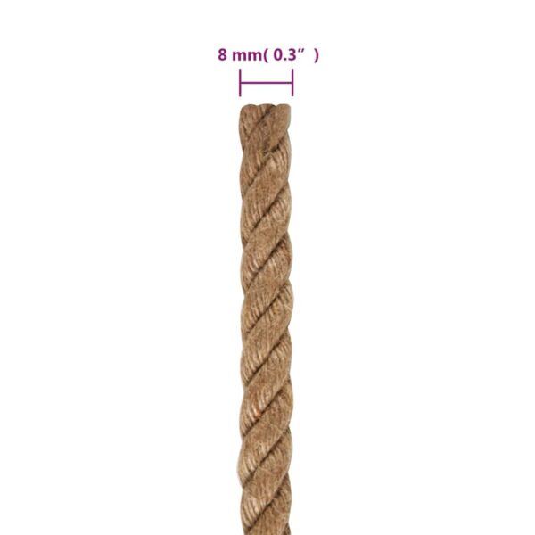 vidaXL Jute Rope 250 m Long 8 mm Thick - Image 6