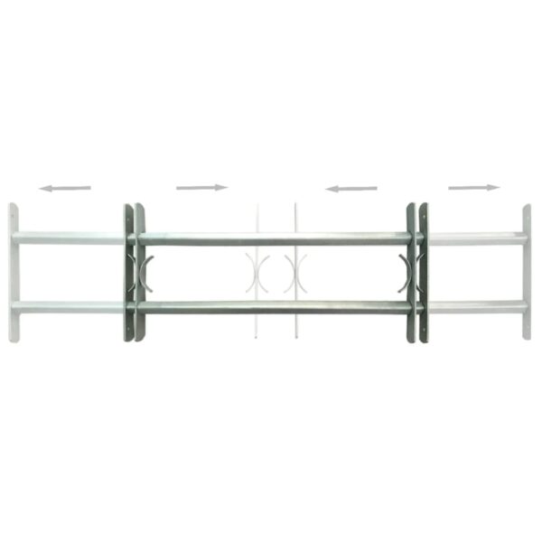 vidaXL Adjustable Security Grilles for Windows 2 pcs 1000-1500 mm - Image 3