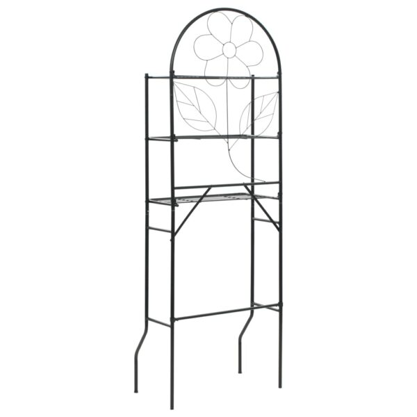 vidaXL Toilet Rack Black 60x33x174 cm - Image 4