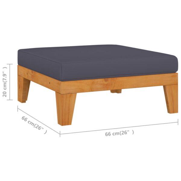 vidaXL 10 Piece Garden Lounge Set with Cushions Solid Acacia Wood - Image 11
