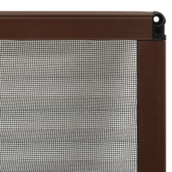 vidaXL Plisse Insect Screen for Windows Aluminium Brown 80x100 cm - Image 6