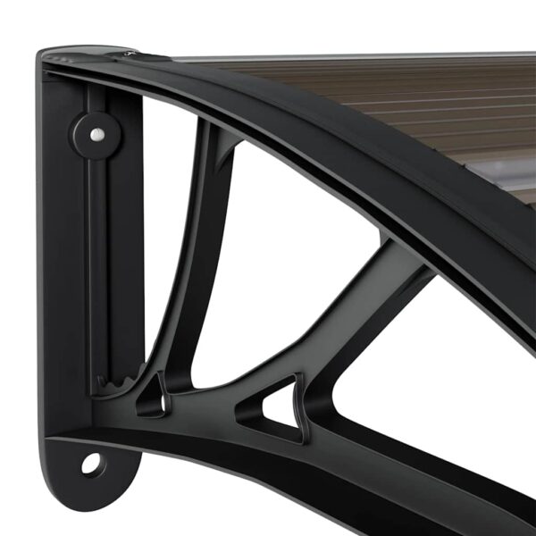 vidaXL Door Canopy Black 150x75 cm Polycarbonate - Image 6