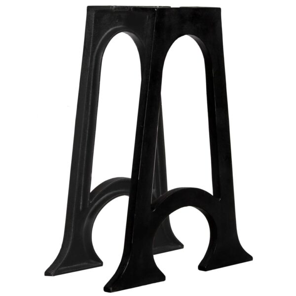 vidaXL Dining Table Legs 2 pcs with Arched Base A-Frame Cast Iron - Image 1