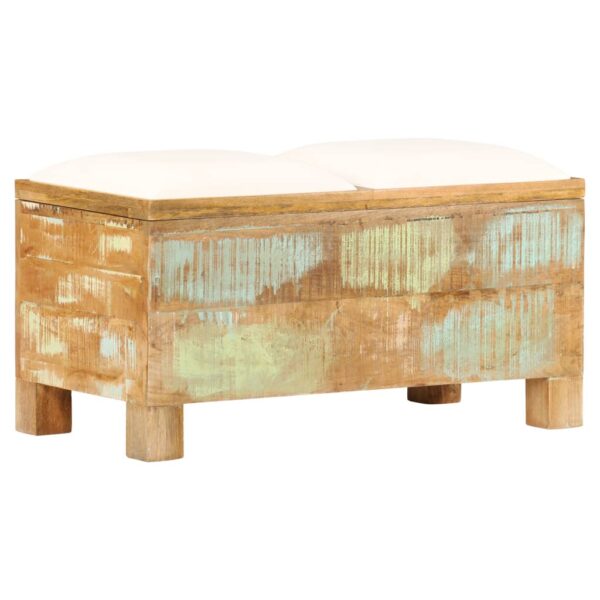 vidaXL Storage Bench Solid Reclaimed Wood 80x40x40 cm - Image 1