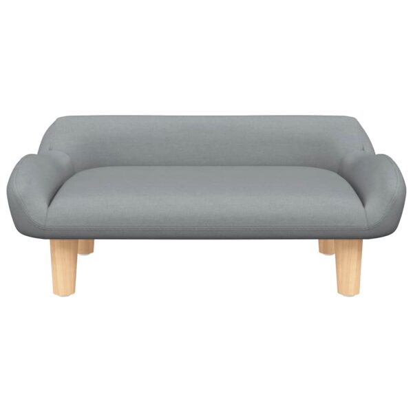 vidaXL Dog Bed Light Grey 70x40x24 cm Fabric - Image 3