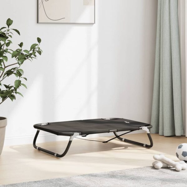 vidaXL Dog Bed Foldable Anthracite Oxford Fabric and Steel - Image 3