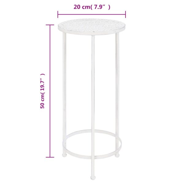 vidaXL Plant Stand Set 3 Pieces Vintage Style Metal Antique White - Image 10