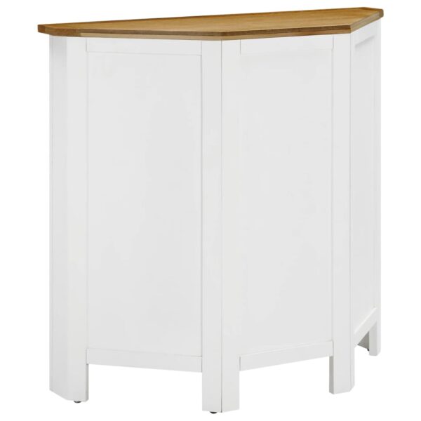 vidaXL Corner Cabinet 80x33.5x78 cm Solid Oak Wood - Image 6
