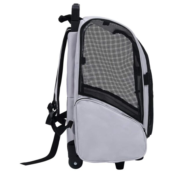 vidaXL Foldable Multipurpose Pet Trolley Grey - Image 3