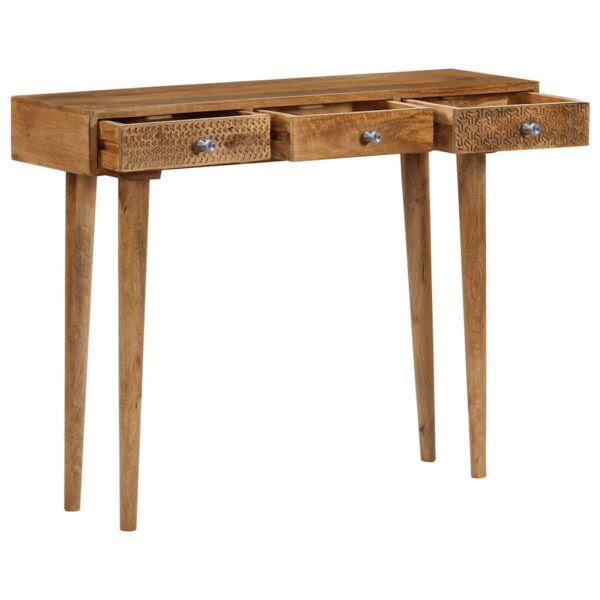vidaXL Console Table Solid Mango Wood 102x30x79 cm - Image 4