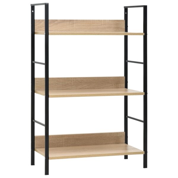 vidaXL 3-Layer Book Shelf Oak 60x27.6x90.5 cm Engineered Wood - Image 1