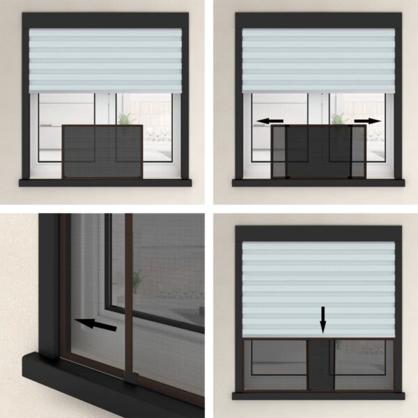 vidaXL Extendable Insect Screen for Windows Brown (75-143)x50 cm - Image 10