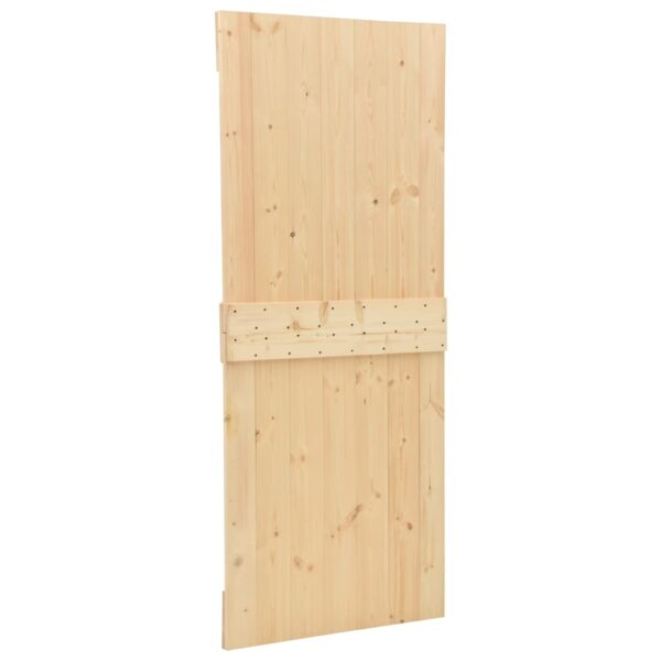 vidaXL Sliding Door with Hardware Set 80x210 cm Solid Pine Wood - Image 5