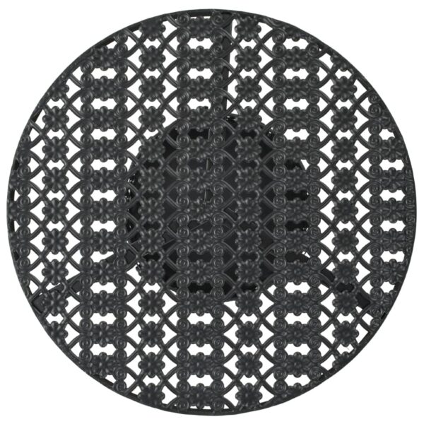 vidaXL Bistro Table Black 40x70 cm Metal - Image 2