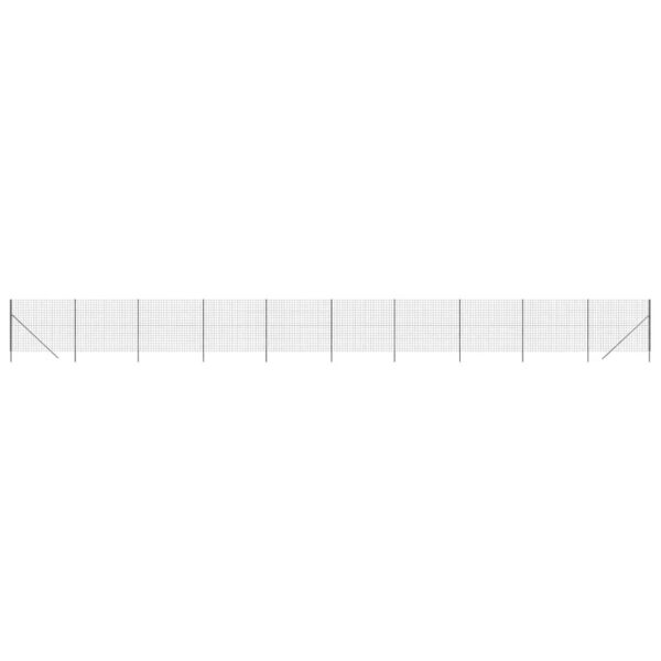 vidaXL Wire Mesh Fence Anthracite 1.6x25 m Galvanised Steel - Image 2