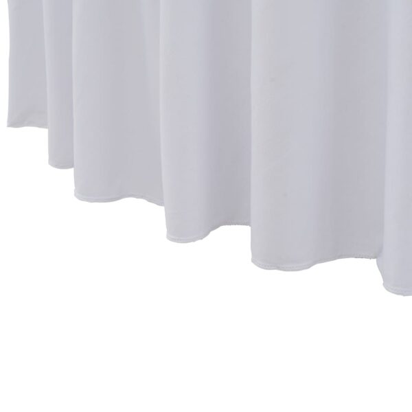 vidaXL 2 pcs Stretch Table Covers with Skirt 180x74 cm White - Image 3