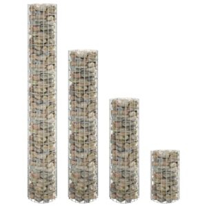 vidaXL Circular Gabion Raised Beds 4 pcs Ø30x50/100/150/200 cm