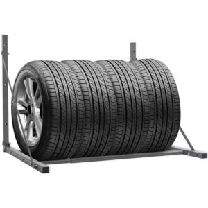 vidaXL Tyre Rack Silver Steel