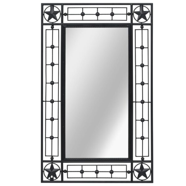 vidaXL Wall Mirror Rectangular 50x80 cm Black - Image 1
