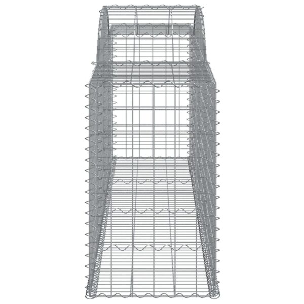 vidaXL Arched Gabion Basket 300x50x80/100 cm Galvanised Iron - Image 4