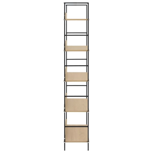 vidaXL 5-Layer Book Shelf Oak 60x27.6x158.5 cm Engineered Wood - Image 5