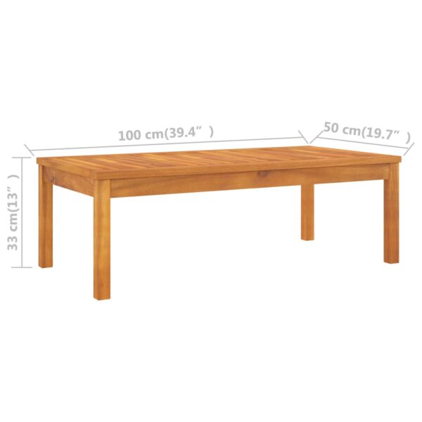 vidaXL 3 Piece Garden Lounge Set with Cushion Solid Acacia Wood - Image 9