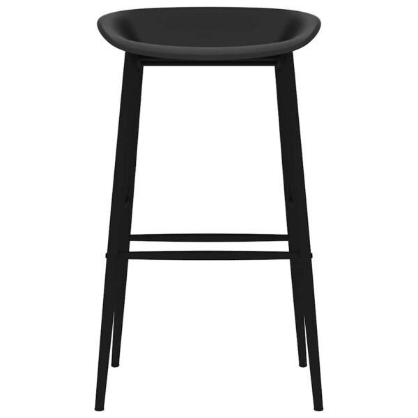 vidaXL Bar Chairs 4 pcs Black - Image 3