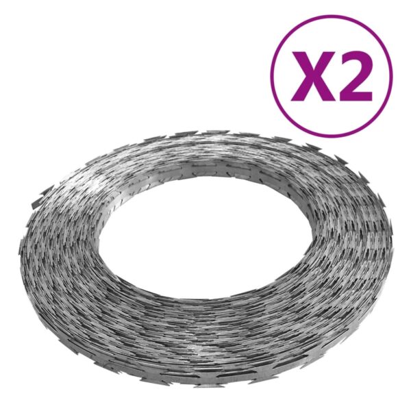 vidaXL BTO-22 Razor Wires 2 pcs 100 m Steel - Image 1