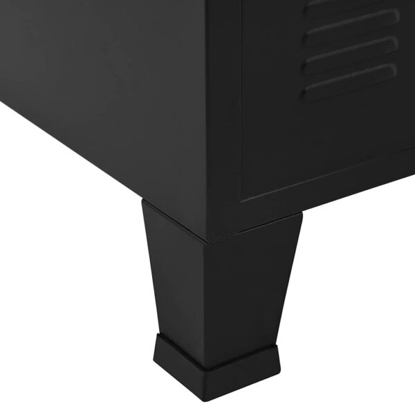 vidaXL Industrial Storage Chest Black 75x40x80 cm Steel - Image 9