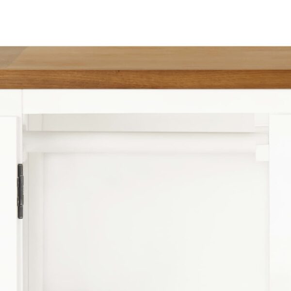 vidaXL Wardrobe 76x52x105 cm Solid Oak Wood - Image 9