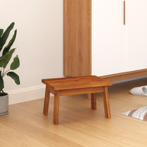 vidaXL Step Stool 38x26x22 cm Solid Wood Acacia - Image 1