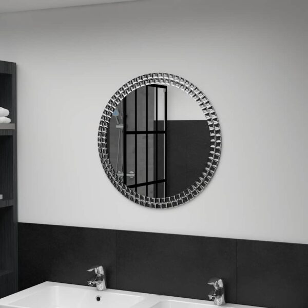 vidaXL Wall Mirror 60 cm Tempered Glass - Image 1