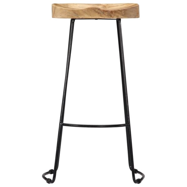 vidaXL Gavin Bar Stools 2 pcs Solid Mango Wood - Image 3