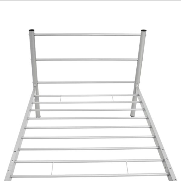 vidaXL Bed Frame without Mattress Grey Metal King Single Size - Image 5