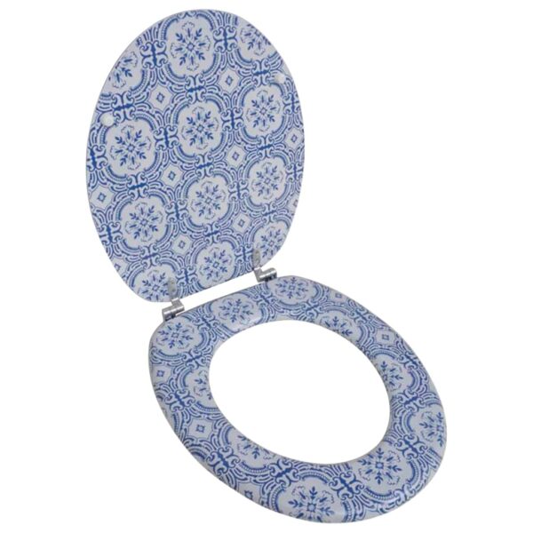 vidaXL Toilet Seat with MDF Lid Porcelain Design - Image 1
