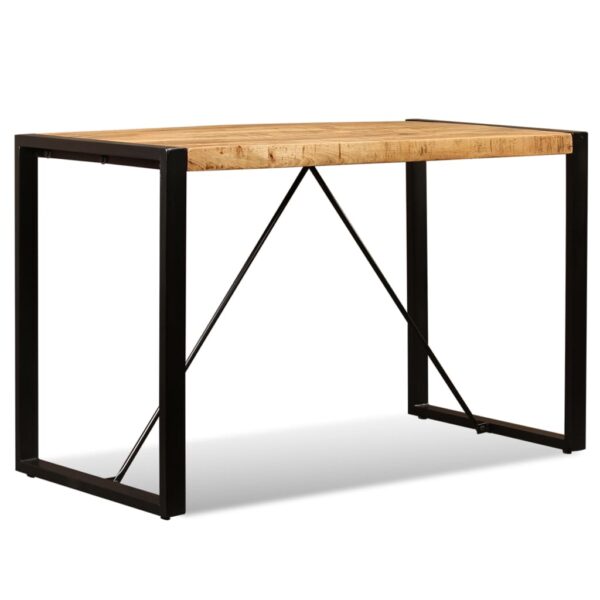 vidaXL Dining Table Solid Rough Mango Wood 120 cm - Image 2