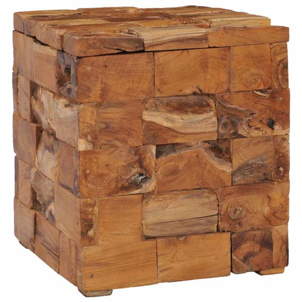 vidaXL Storage Stool Solid Teak Wood - Image 9