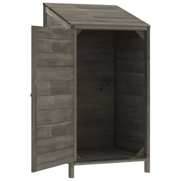 vidaXL Garden Shed Anthracite 55x52x112 cm Solid Wood Fir - Image 4