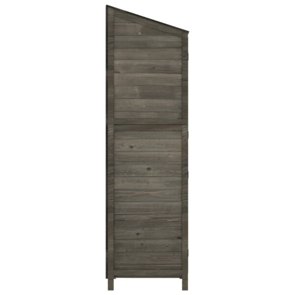 vidaXL Garden Shed Anthracite 102x52x174.5 cm Solid Wood Fir - Image 5