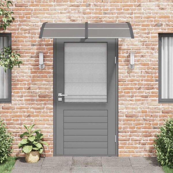 vidaXL Door Canopy Black 150x100 cm Polycarbonate - Image 3
