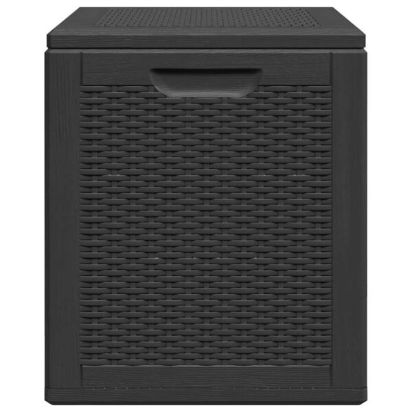 vidaXL Garden Storage Box 90L Black PP Rattan - Image 5